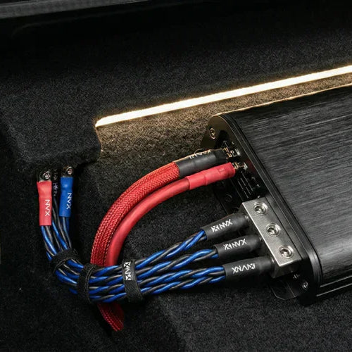 NVX VADM4 Amplifier Car Trunk Installation