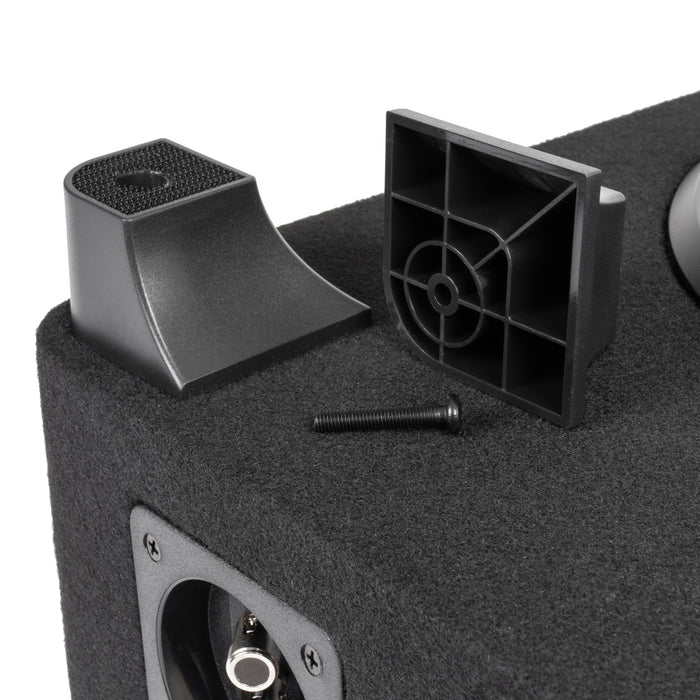 BXSQ112 1200W Peak (600W RMS) Sealed 2-Ohm Loaded Enclosure with Single 12" SQ-Series Shallow-Mount Subwoofer