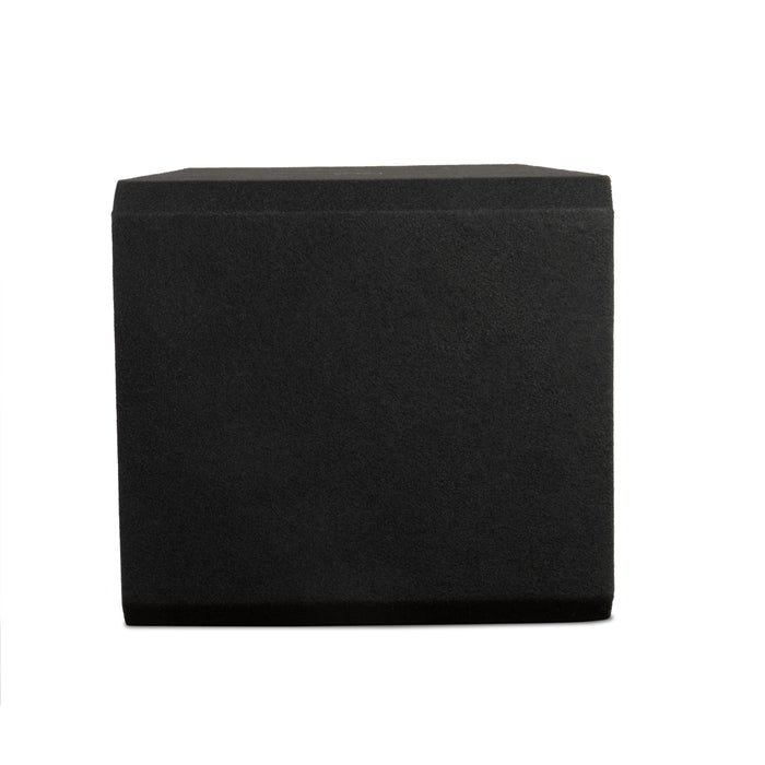 NE102P Dual 10" Slot Ported 3/4" MDF Black Carpeted Subwoofer Enclosure – 2.90 Cu. Ft. with Polyfil and NVX Logo