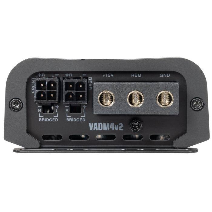 VADM4 v2 (VADM4v2) 500W RMS V-Series Micro Full-Range Class D 4-Channel Amplifier (Marine Certified)