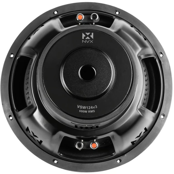 NVX Dual 12" Ported Complete Bass System w/ Sub Box, Amp, and Wiring Kit