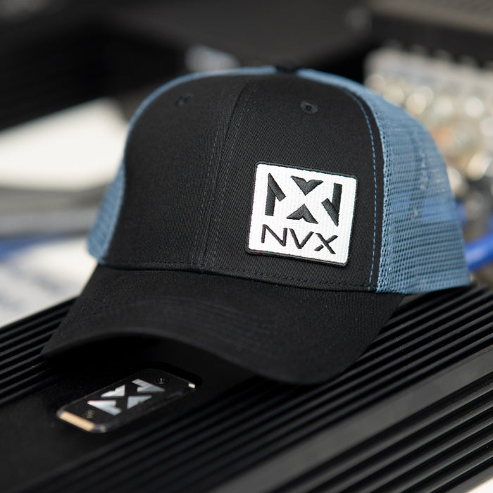 Classic Mesh Trucker Snapback Hat with Square NVX Logo Patch