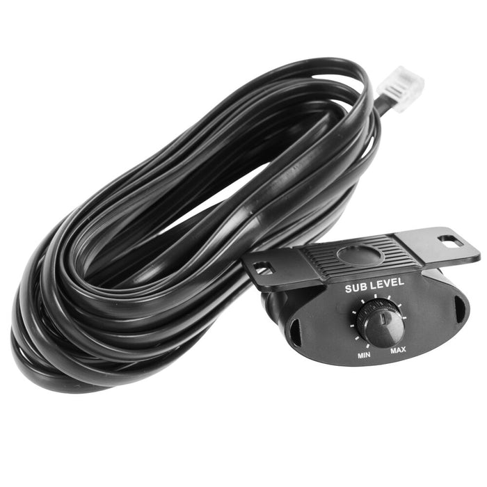 QBUS8P 300W Peak (150W) RMS 8" Ported Amplified Loaded Under Seat Subwoofer System with Remote Bass Knob and Amplifier Wiring Kit