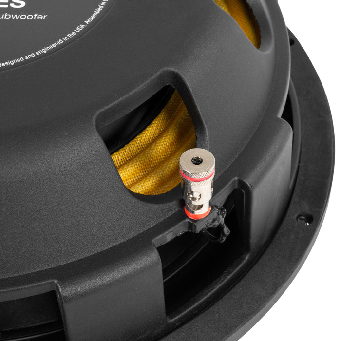 SQW104 1200W Peak (600W RMS) SQ-Series Shallow-Mount 10" Dual 4-Ohm Subwoofer