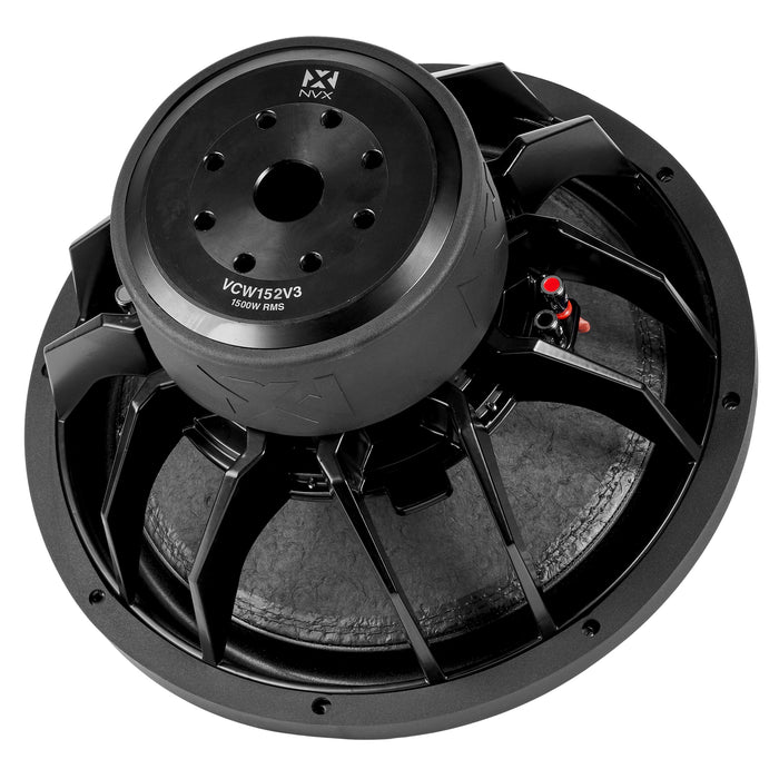 VCW152 Version 3 (VCW152v3) 3000W Peak (1500W RMS) 15" VC-Series v3 Dual 2-Ohm Subwoofer